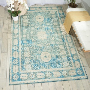 image:imageNourison Home Madera Teal 5 x 7 Area Rug  Easy Clean Non Shedding Bed Room Living Room Dining Room Kitchen 5 x 75 x 7 Rectangular