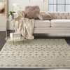 image:imageNourison Home Grafix Ivory Grey 53 x 73 Area Rug  Easy Clean Non Shedding Bed Room Living Room Dining Room Kitchen 5 x 7IvoryGrey