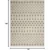 image:imageNourison Home Grafix Ivory Grey 53 x 73 Area Rug  Easy Clean Non Shedding Bed Room Living Room Dining Room Kitchen 5 x 7IvoryGrey