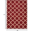 image:imageNourison Home Grafix Red 53 x 73 Area Rug  Easy Clean Non Shedding Bed Room Living Room Dining Room Kitchen 5 x 7Red