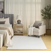image:imageNourison Soft Plush Rabbit Fur 5 x 7 White Polyester Area Rug